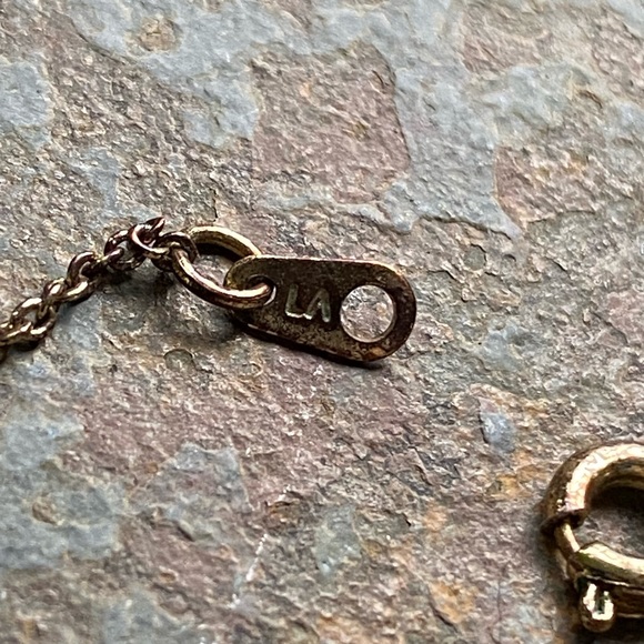 🎈Sale 🎈2 for $10 dainty gold (color) chain diamond square pendant necklace - Picture 5 of 6